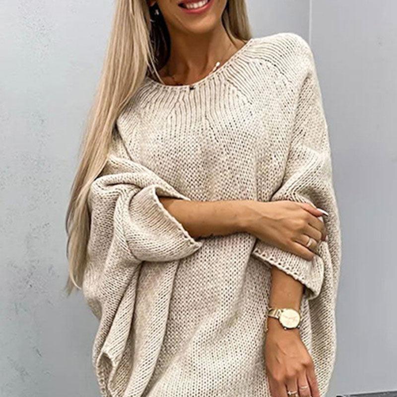 Loelle - Oversized Gebreide Trui met Ronde Hals