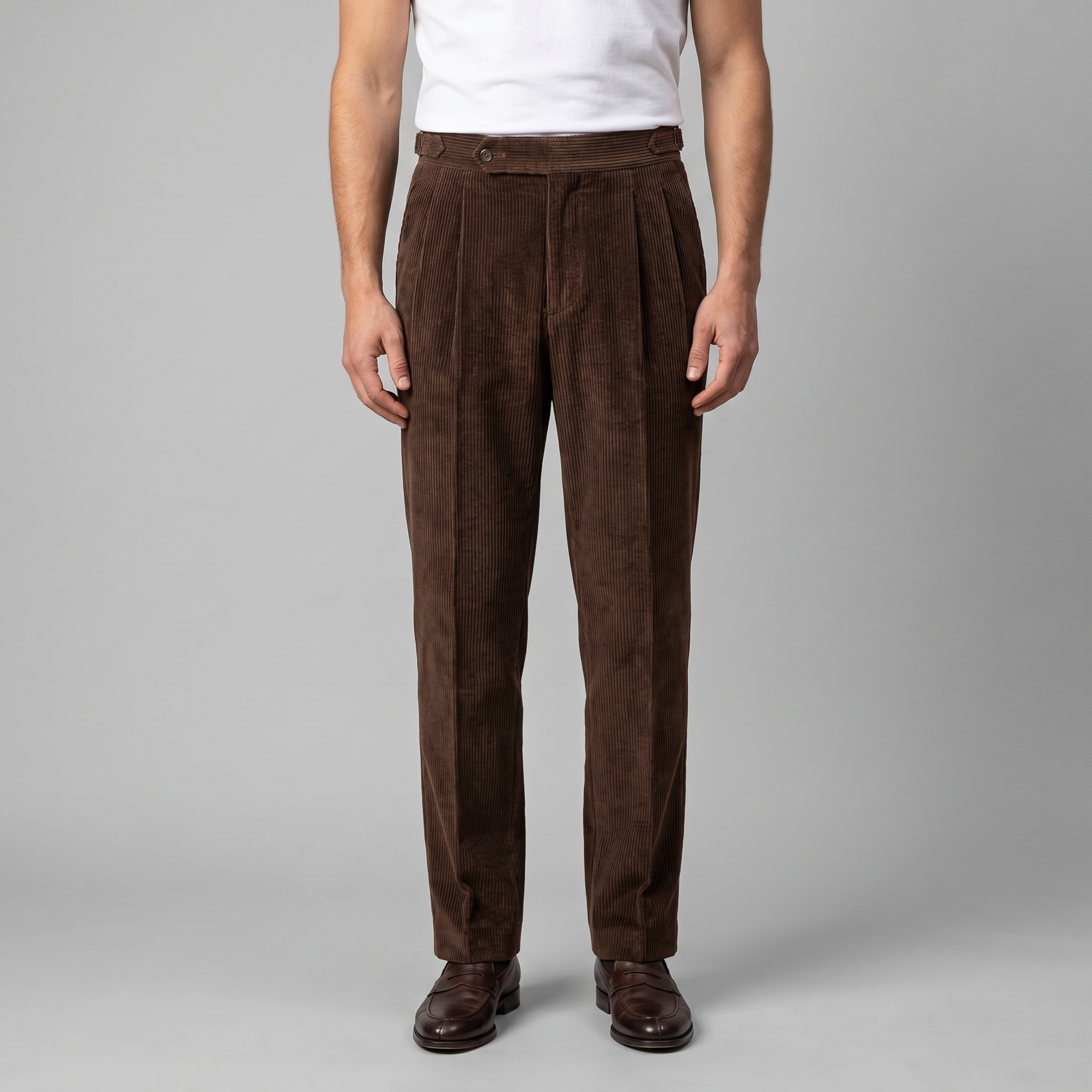 Sven | Corduroy broek met bandplooi voor heren - view 14