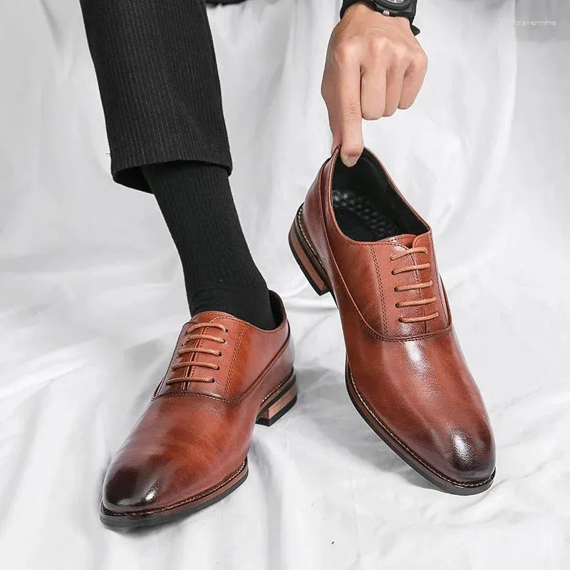 Sybren | Nette veterschoenen voor heren - Bruin