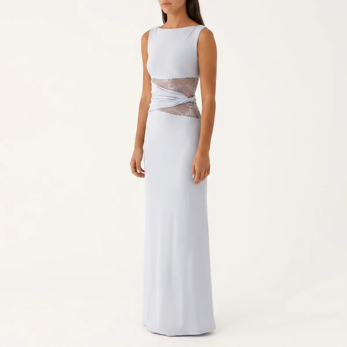 Tess | Kanten maxi jurk voor dames - Blauw
