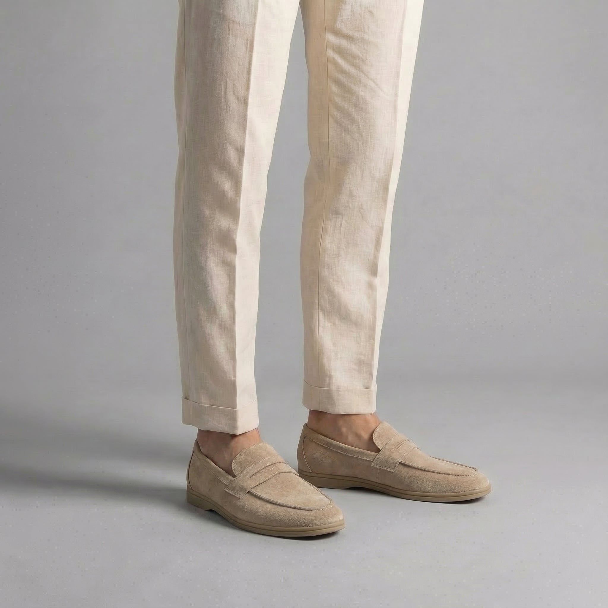 Thijs | Suède penny loafers voor heren - view 4