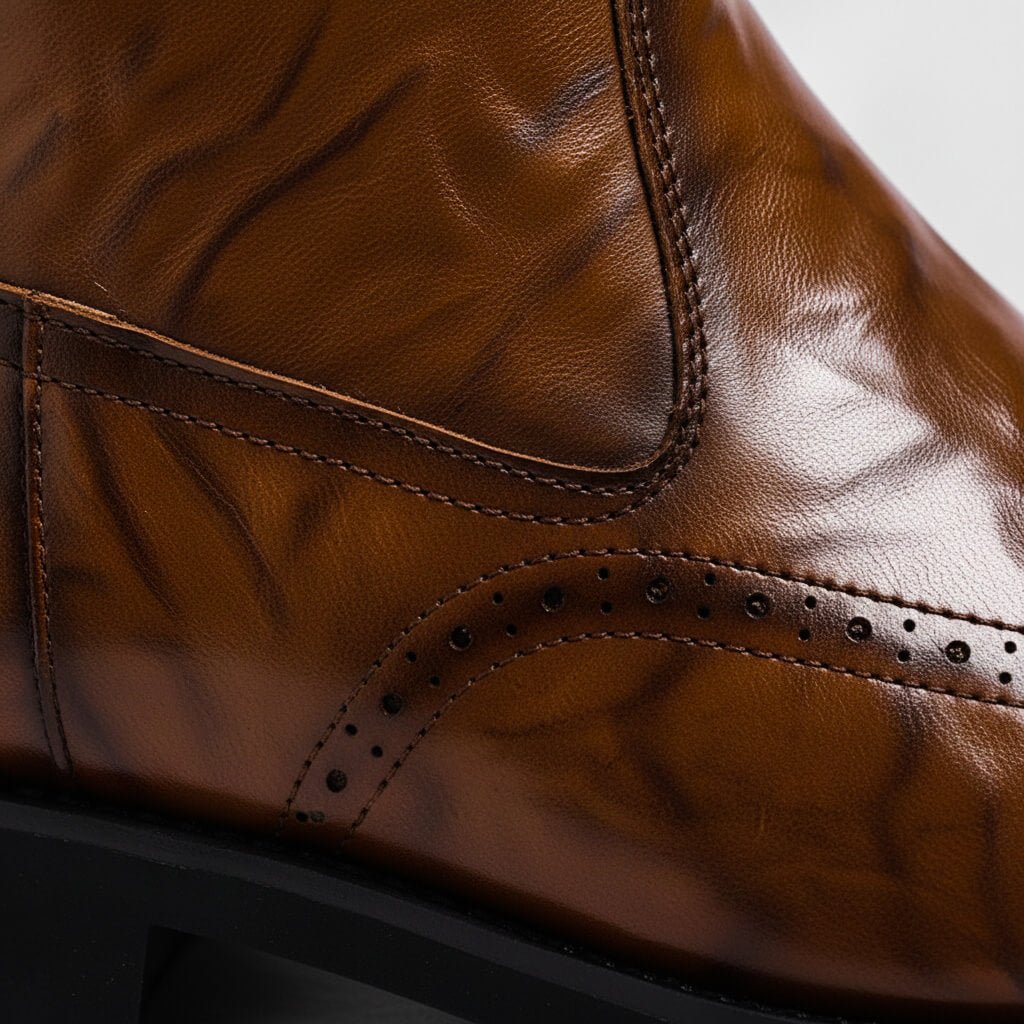 Ties | Leren boots voor heren met rits - view 5