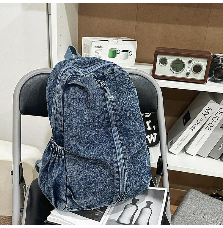 Tijn | Denim rugzak - Donkerblauw