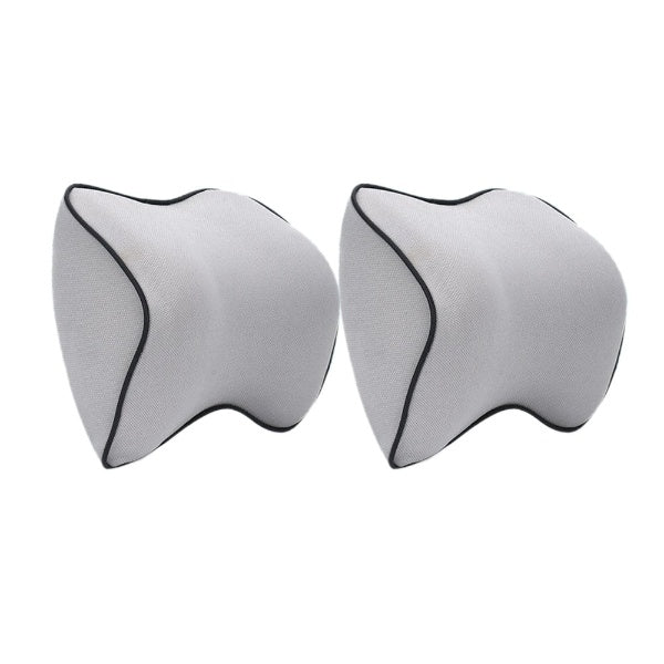 Timo | Autonekkussen van memory foam, set van 2 - 2 stuks grijs
