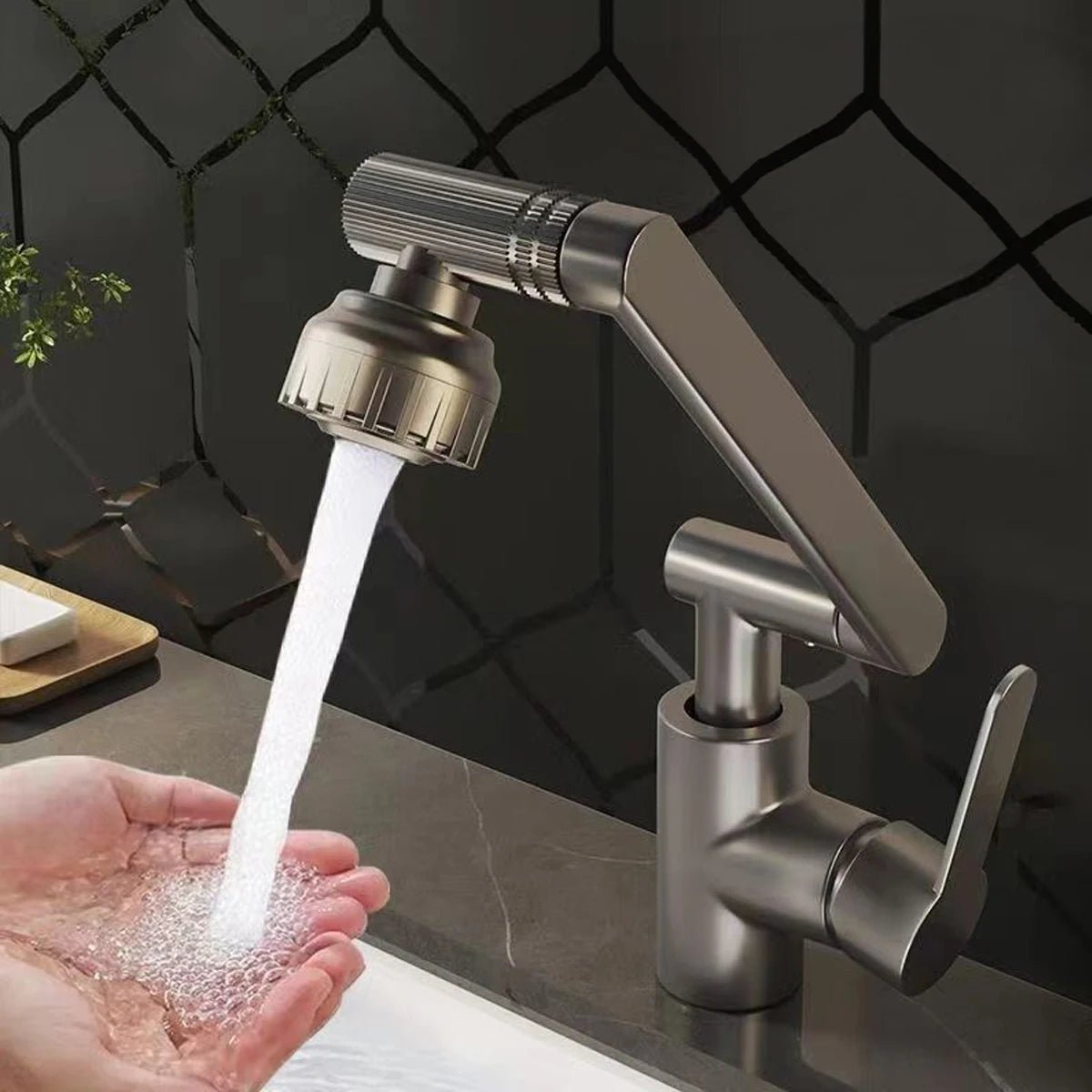 Tjeerd | Keukenkraan met flexibele arm en draaibare sproeier - view 6