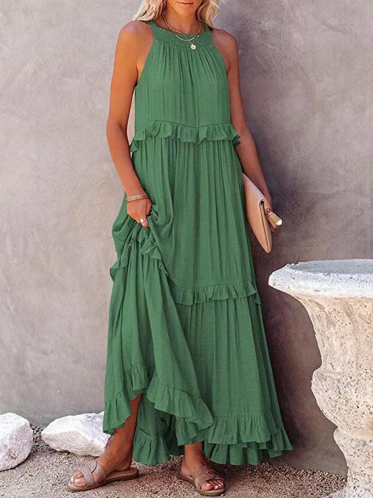 Robe Olivia - Robe Maxi d'Été Sans Manches