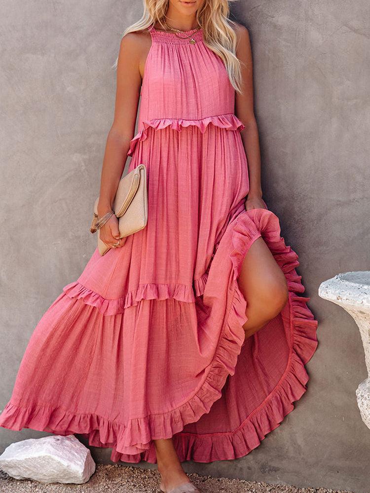 Olivia Jurk - Mouwloze Zomer Maxi Jurk