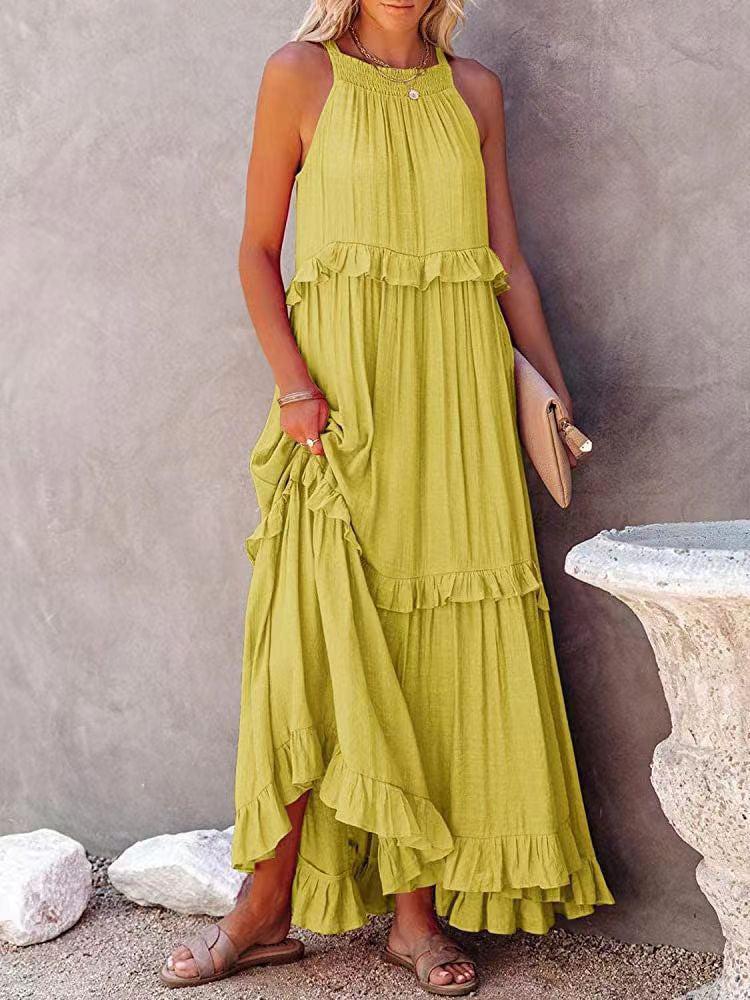 Robe Olivia - Robe Maxi d'Été Sans Manches