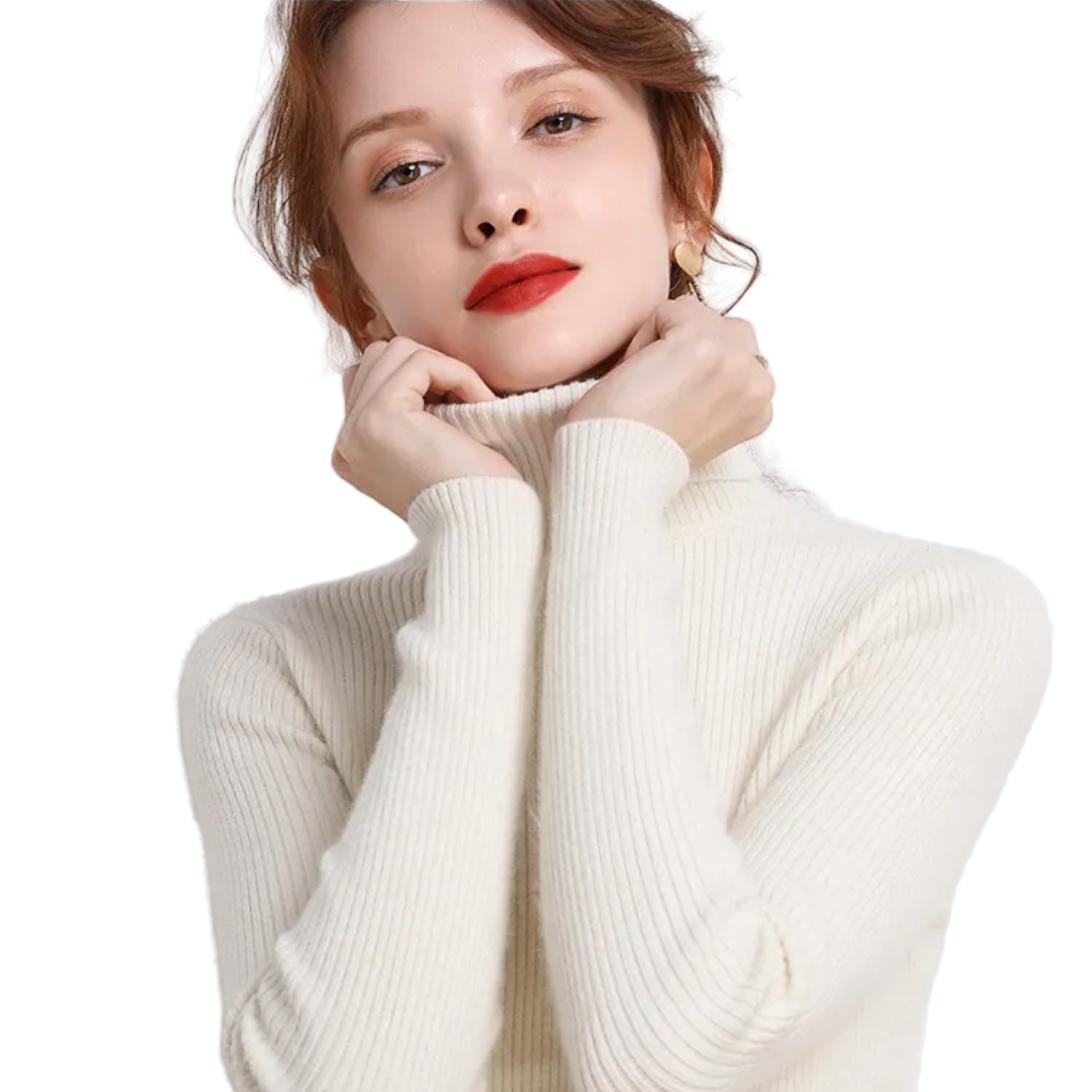Zachte kasjmier coltrui voor dames – lichtgewicht luxe laag
