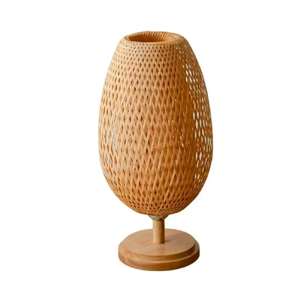 Wim | Bamboe tafellamp met houten voet - foto 12