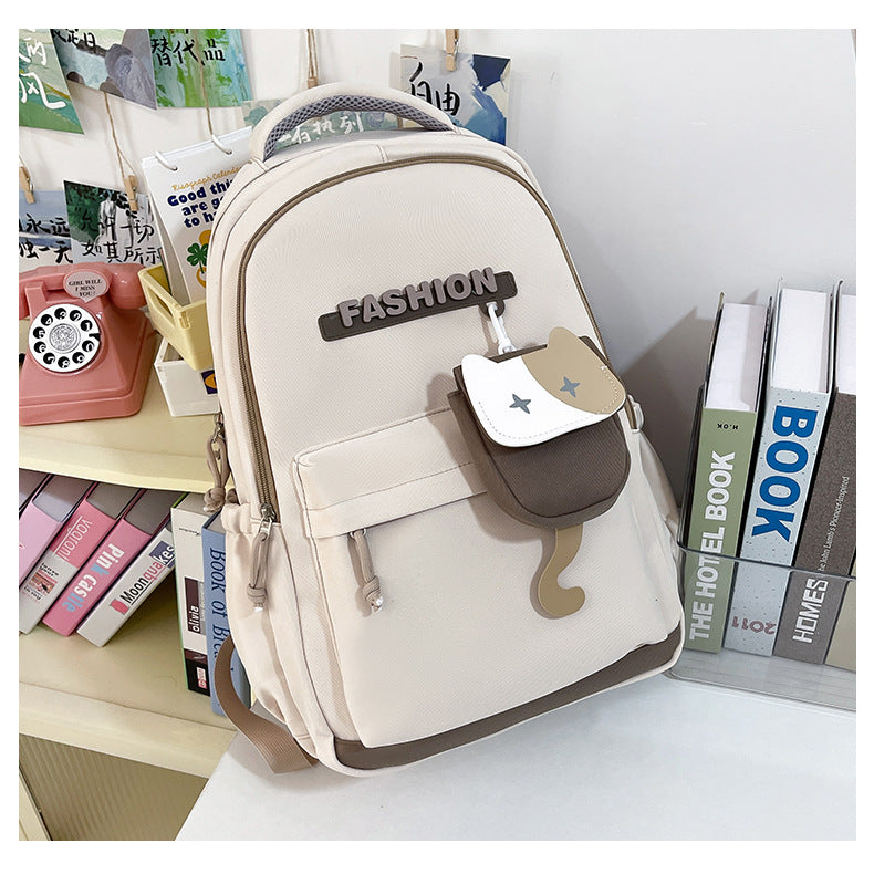 Xander | Rugzak voor school met laptopvak - Beige