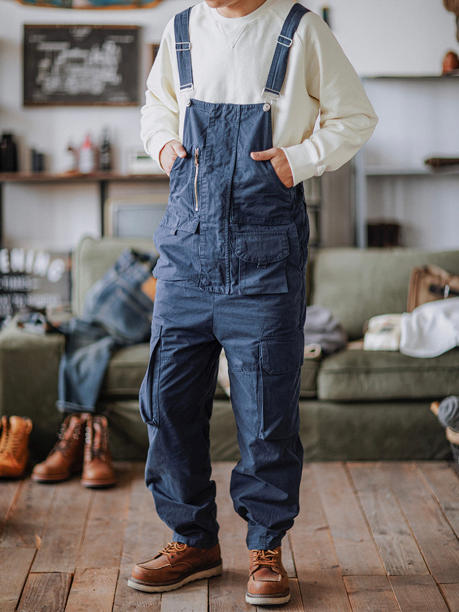 Yorick | Cargo tuinbroek voor heren met relaxed pasvorm - Blauw