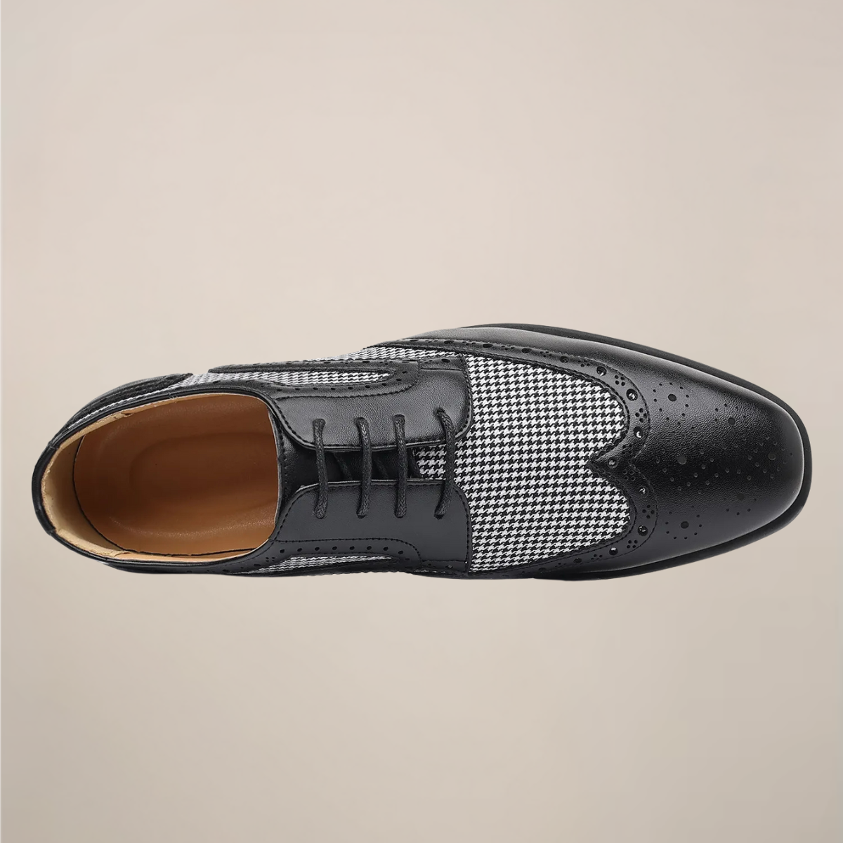 Youri | Nette brogue schoenen voor heren - Zwart