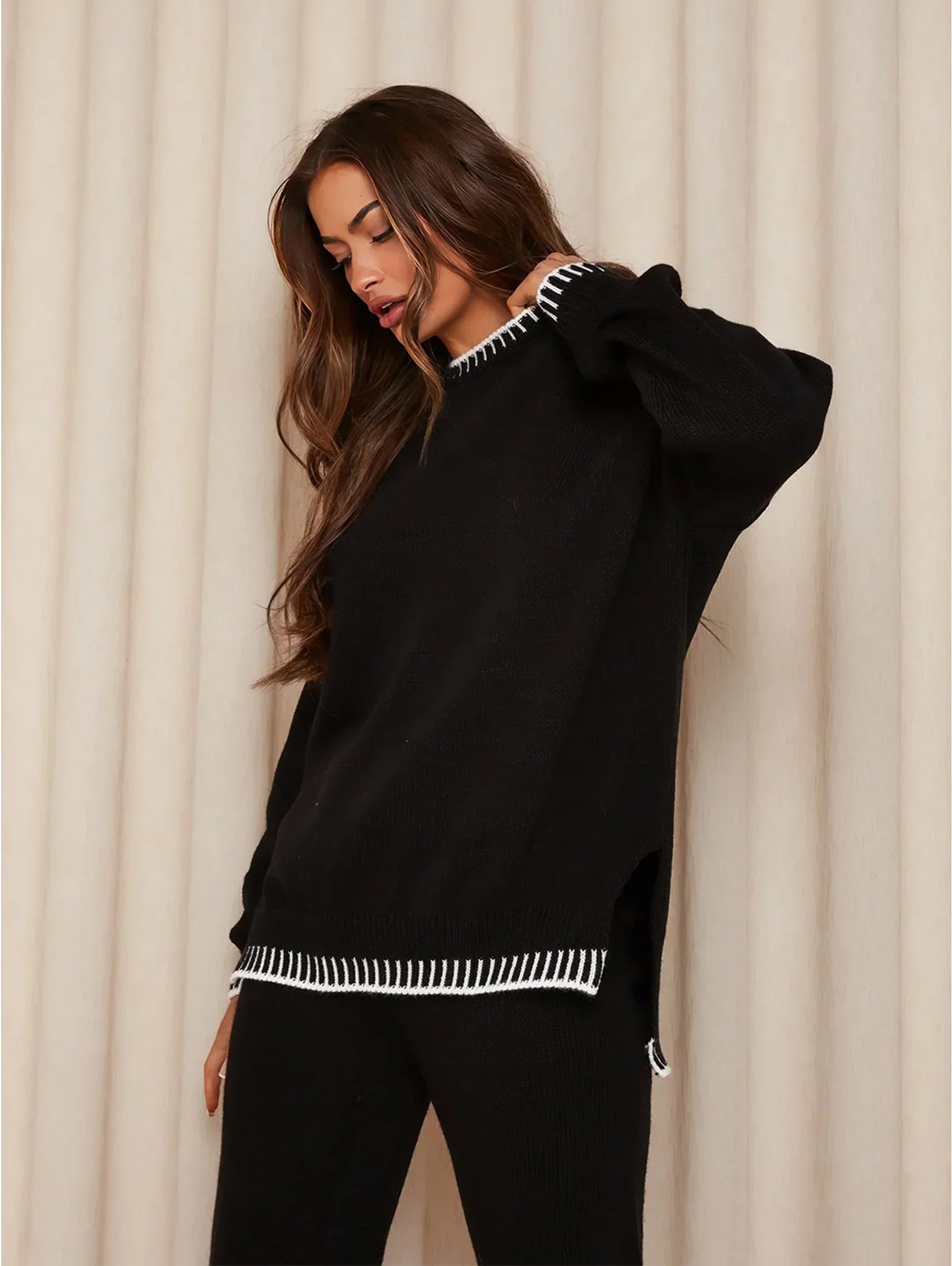 lounge.set.co-ord set.zwart