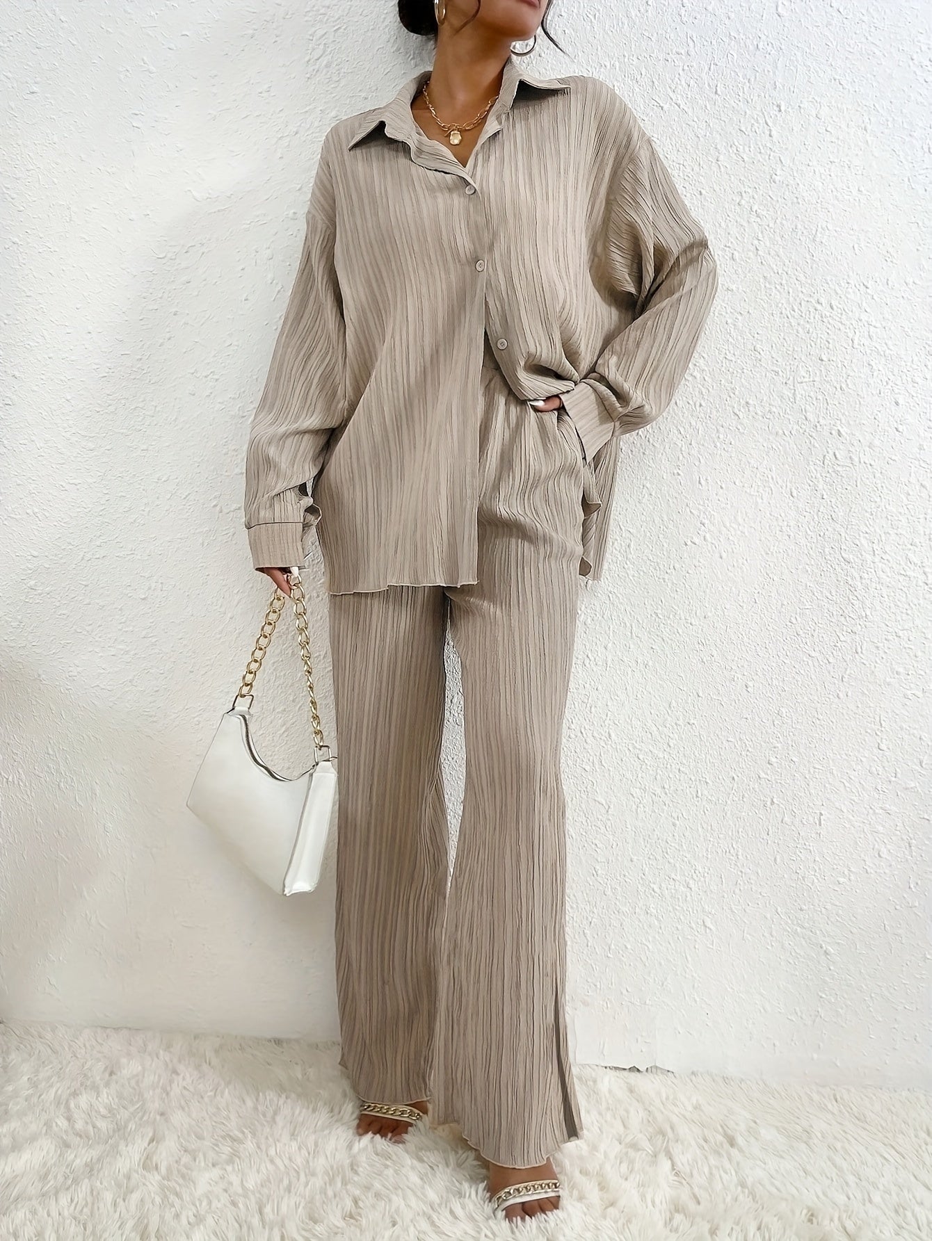 Elisa - Tweedelige Blouse met Broek Comfortabele Set voor Dames