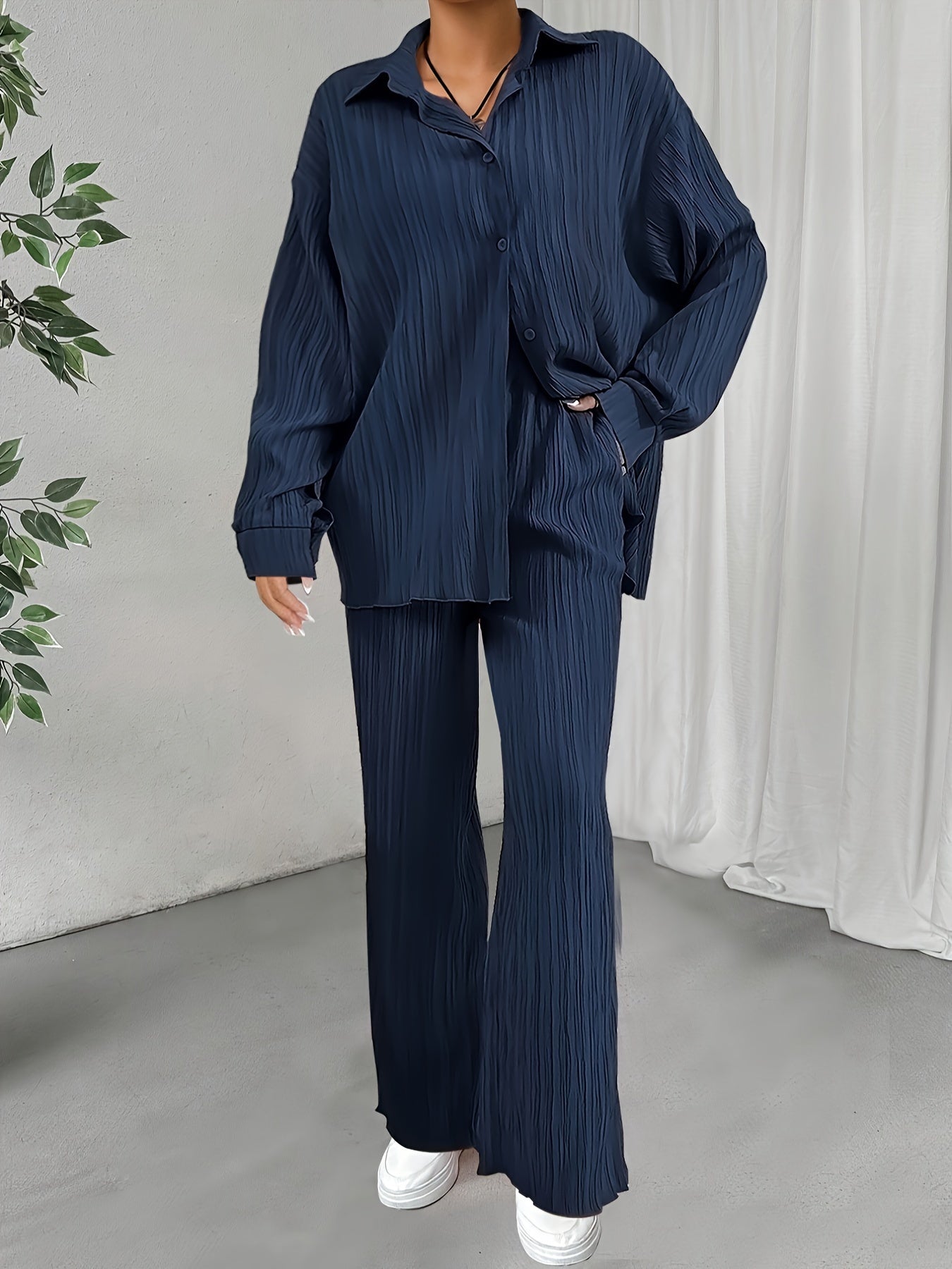 Elisa - Tweedelige Blouse met Broek Comfortabele Set voor Dames