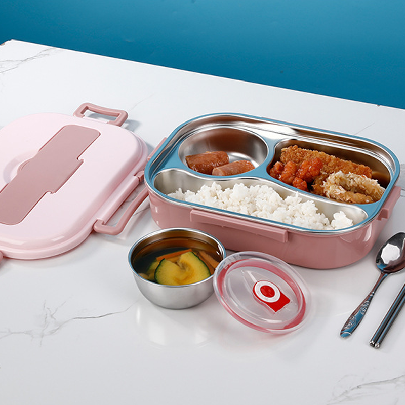 Geïsoleerde roestvrijstalen lunchbox – Lekvrije ThermoBox met kliksluiting