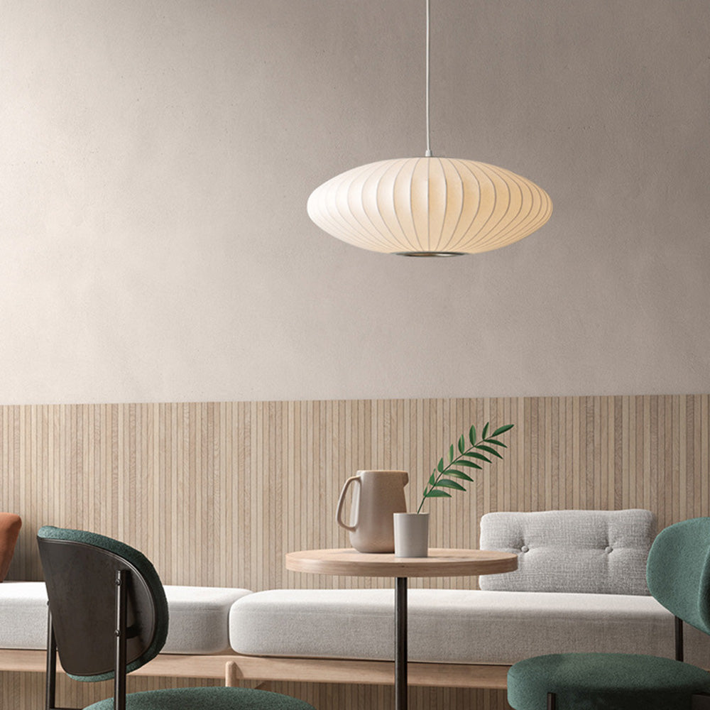 Japandi siliconen geplooide hanglamp - moderne minimalistische verlichting