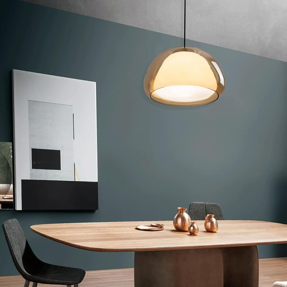 Glazen koepel hanglamp - moderne minimalistische eetkamerlamp