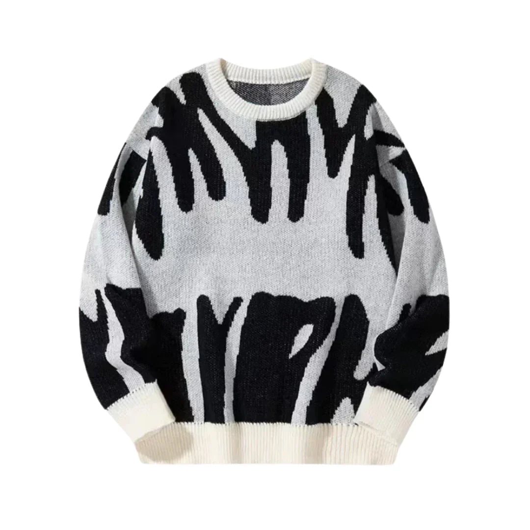 Navando | Pull en maille graphique à col rond