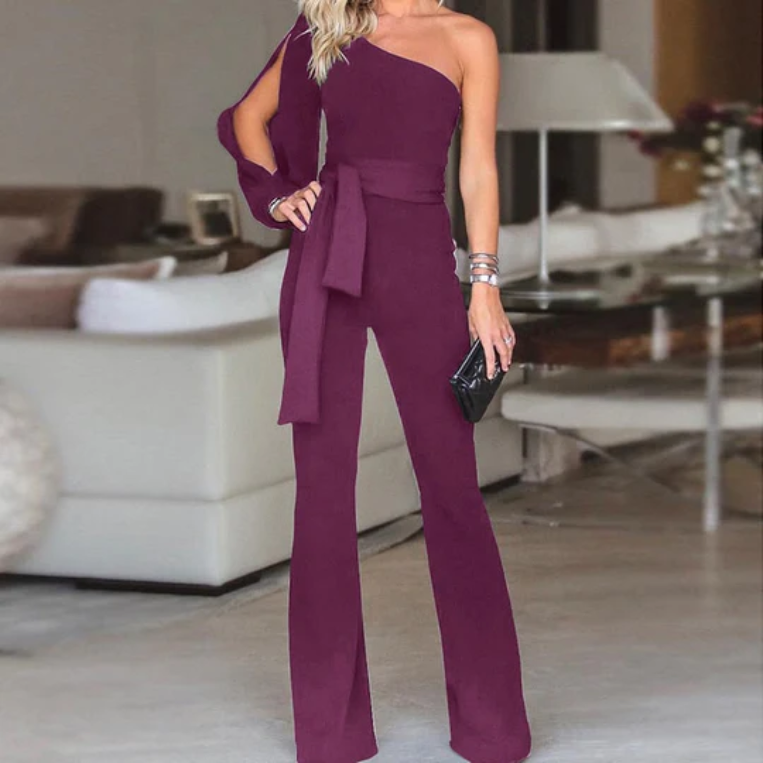 Leanna - Stijlvol en Chique Jumpsuit met One-Shoulder