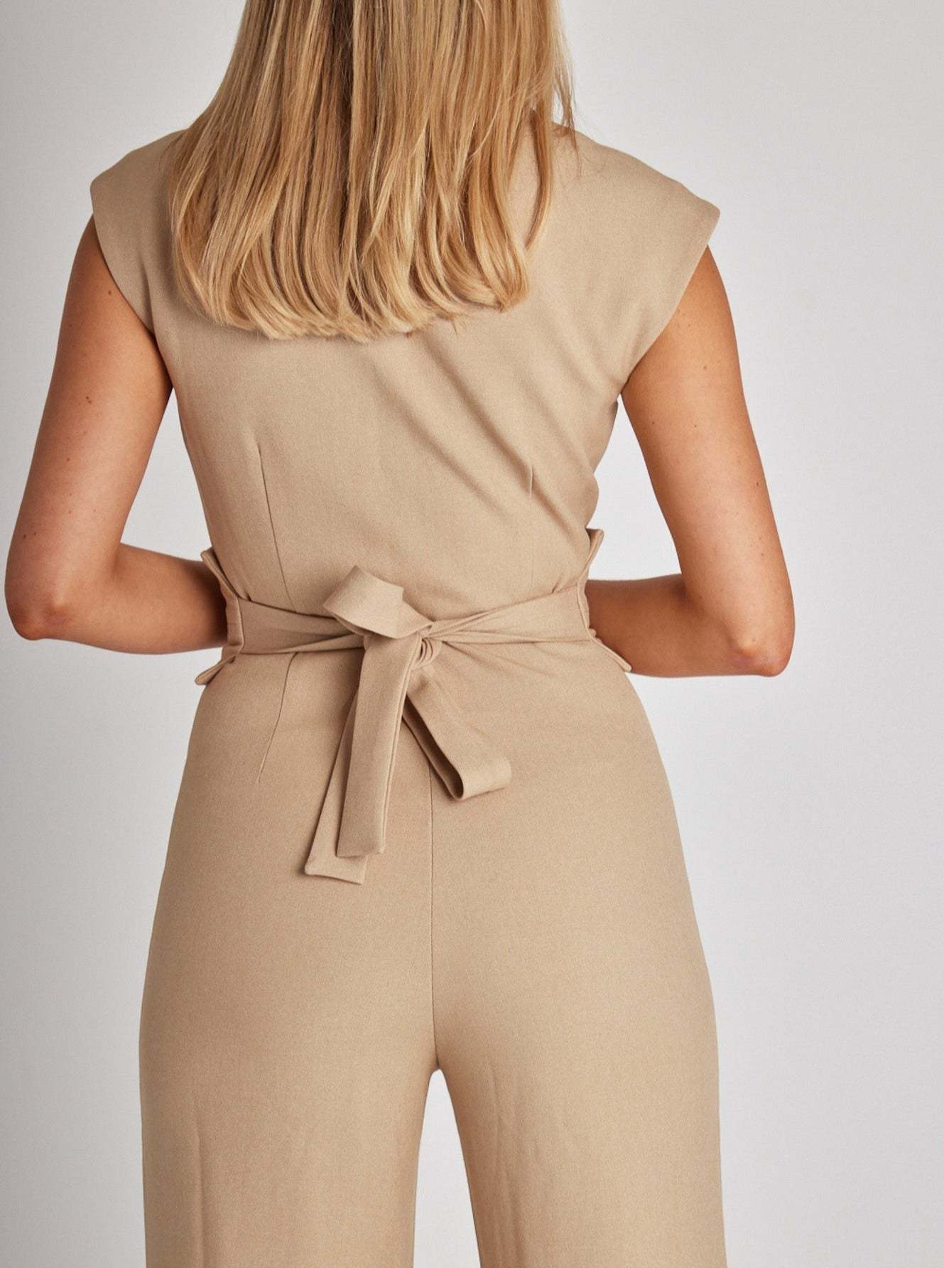 Leandra - Veelzijdig Jumpsuit met V-Hals en Wijde Pijpen voor Dames
