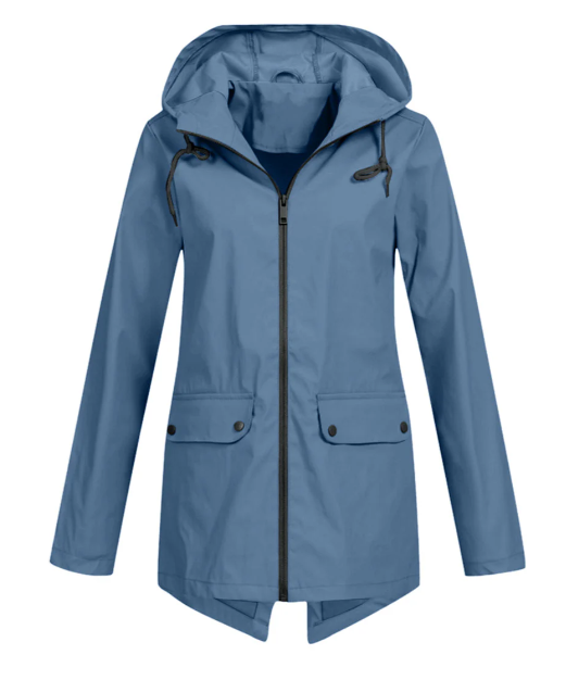 Chiara - Elegante Lange Regenjas met Capuchon