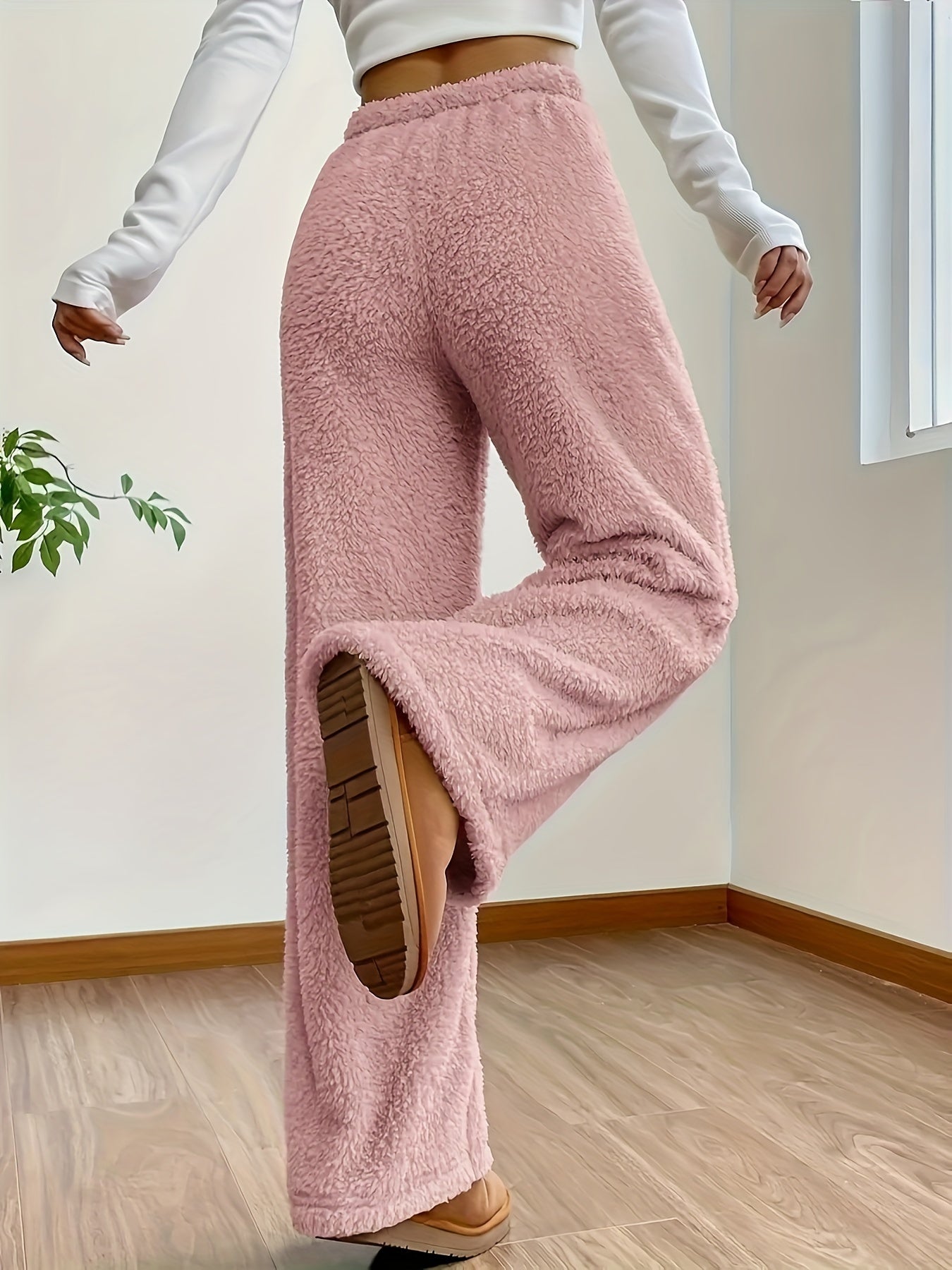 Serena – Comfortabele en Zachte Teddy Sherpa Broek voor Dames