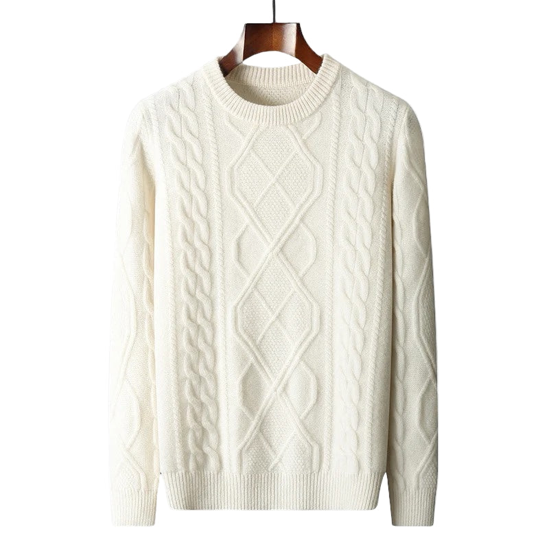 Navando | Kabel-Rautenmuster Strickpullover