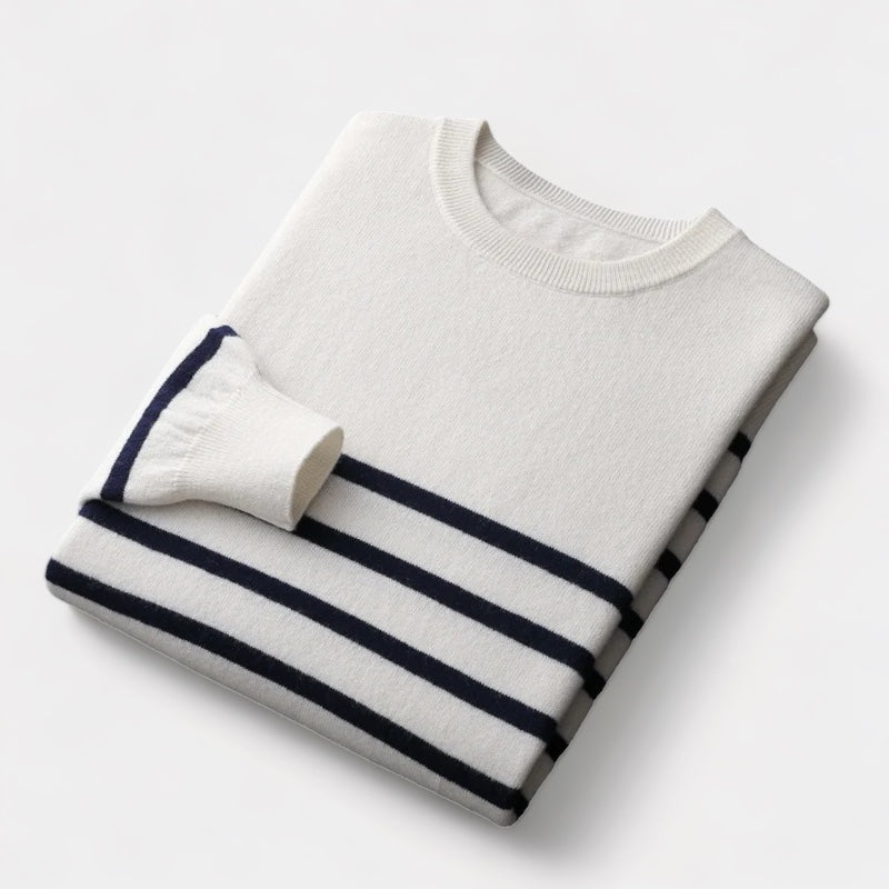 Navando | Pull rayé en maille en mélange de laine