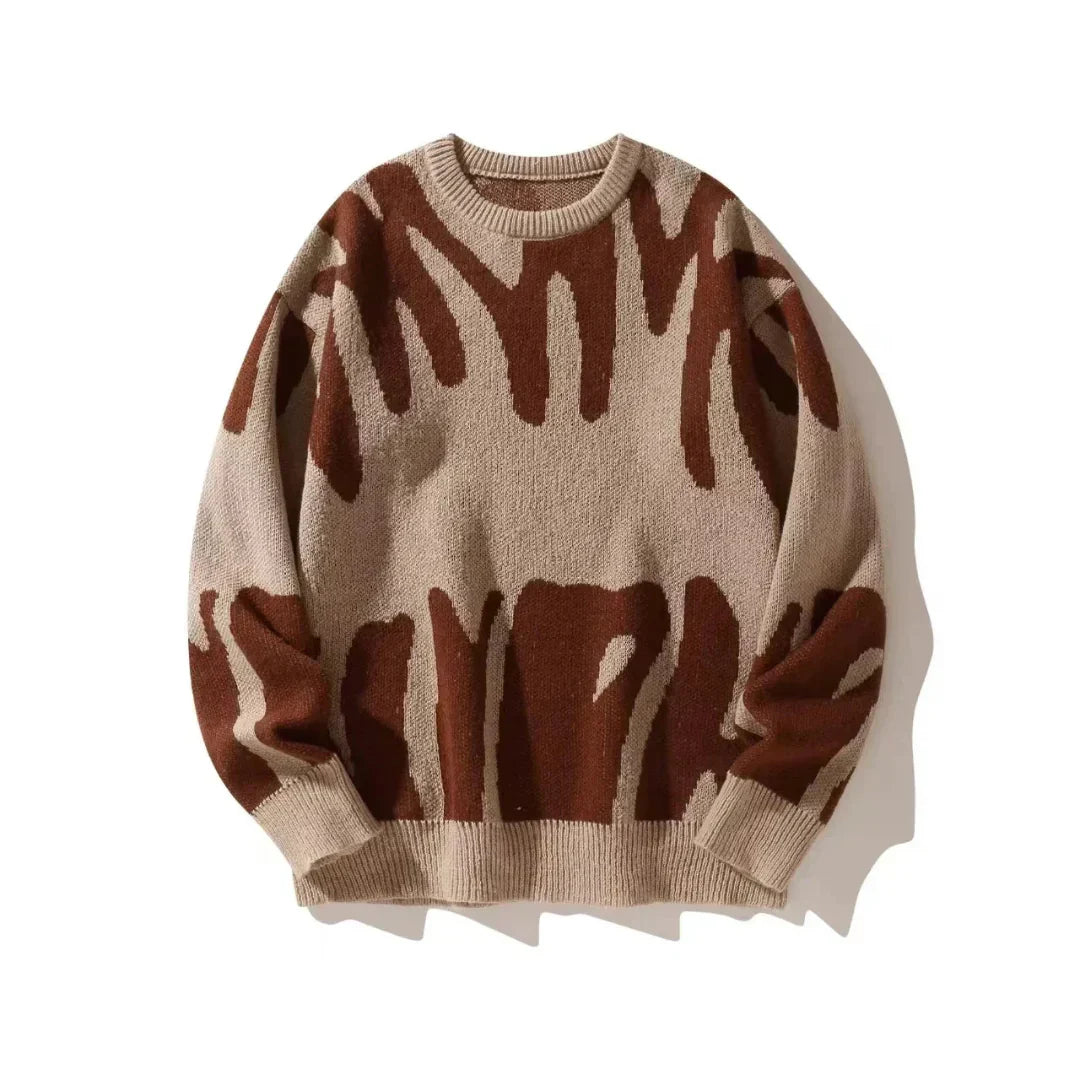 Navando | Pull en maille graphique à col rond