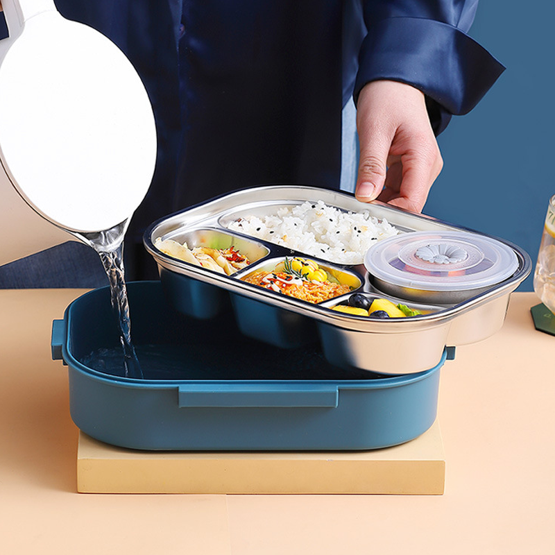 Geïsoleerde roestvrijstalen lunchbox – Lekvrije ThermoBox met kliksluiting