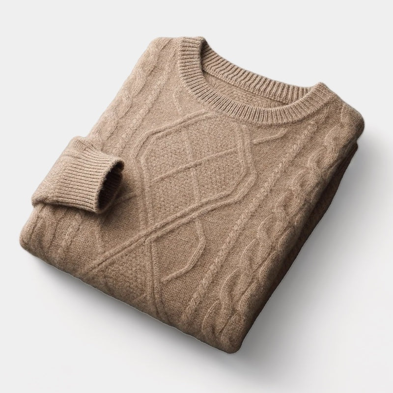 Navando | Pull torsadé à motif losange tricoté