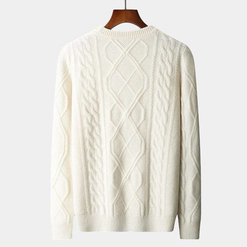 Navando | Kabel-Rautenmuster Strickpullover