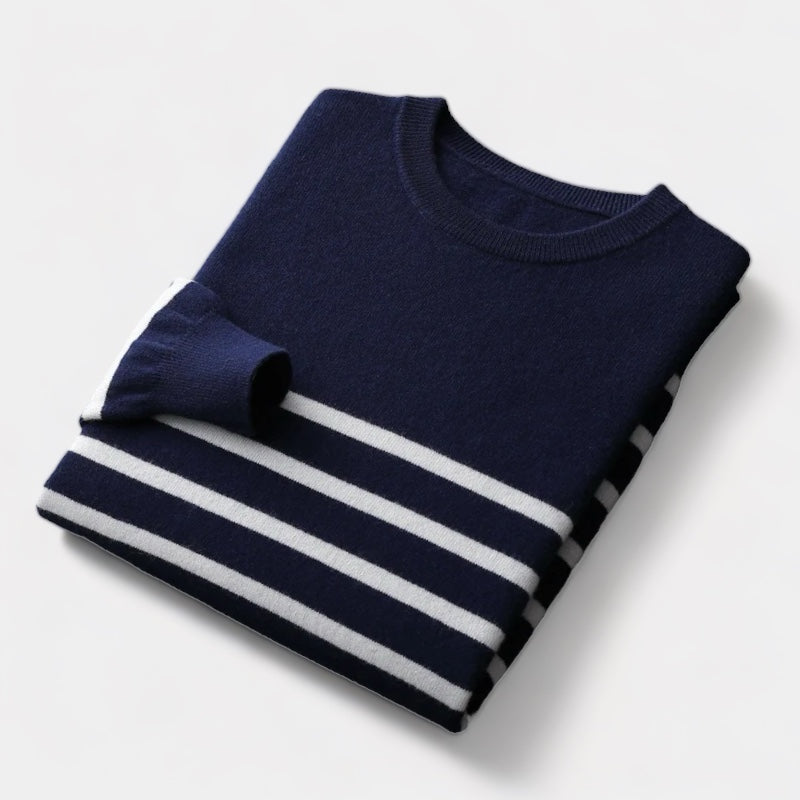 Navando | Pull rayé en maille en mélange de laine