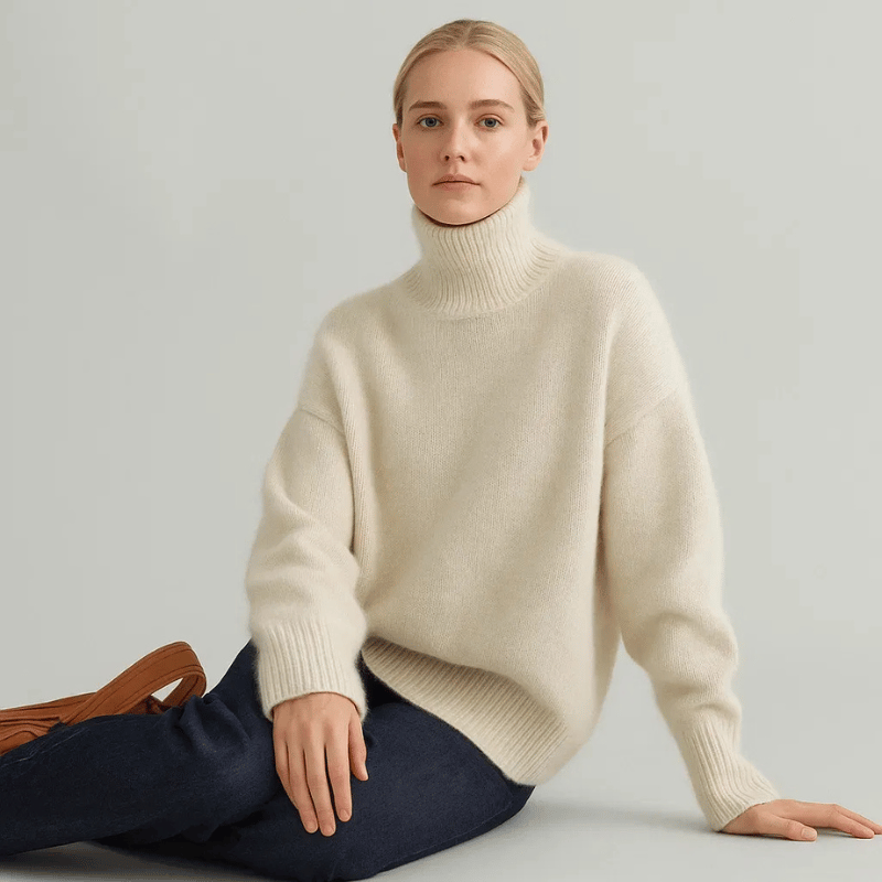 AURORA | Zijdenmix oversized coltrui 0