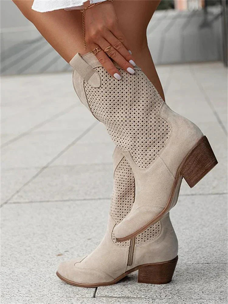 Ademende cowboylaarzen | Ritssluiting, moderne uitstraling, ademend materiaal 4