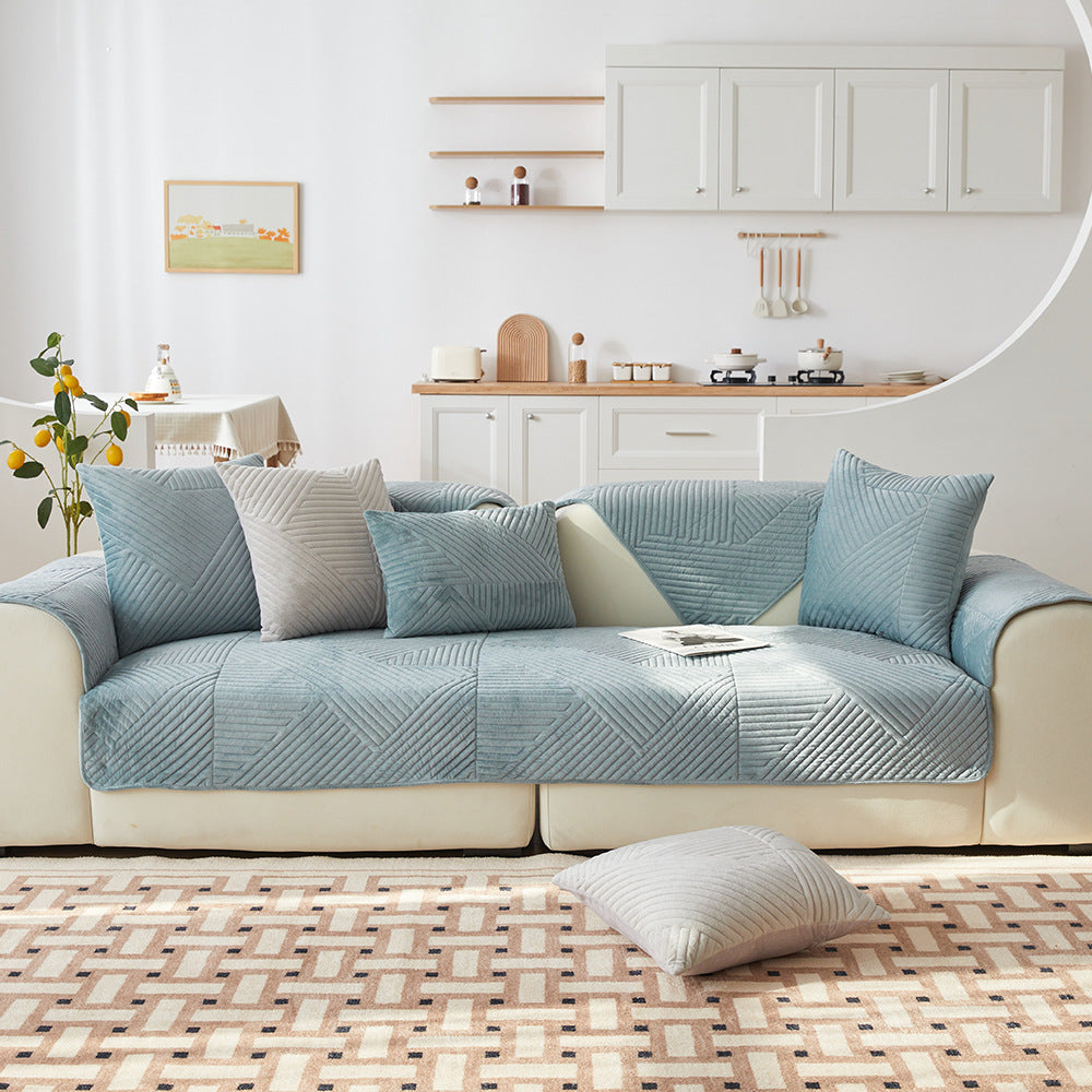 Antislip | Zacht pluche bankhoes 7