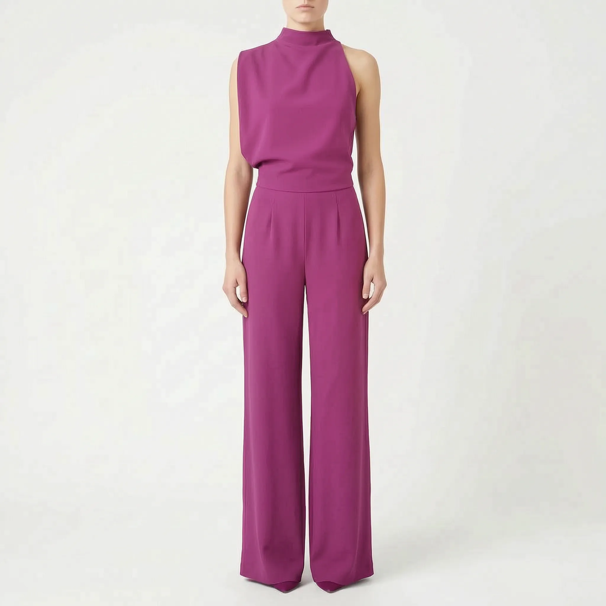 Asymmetrische Jumpsuit Met Wijde Pijpen | Navando 
