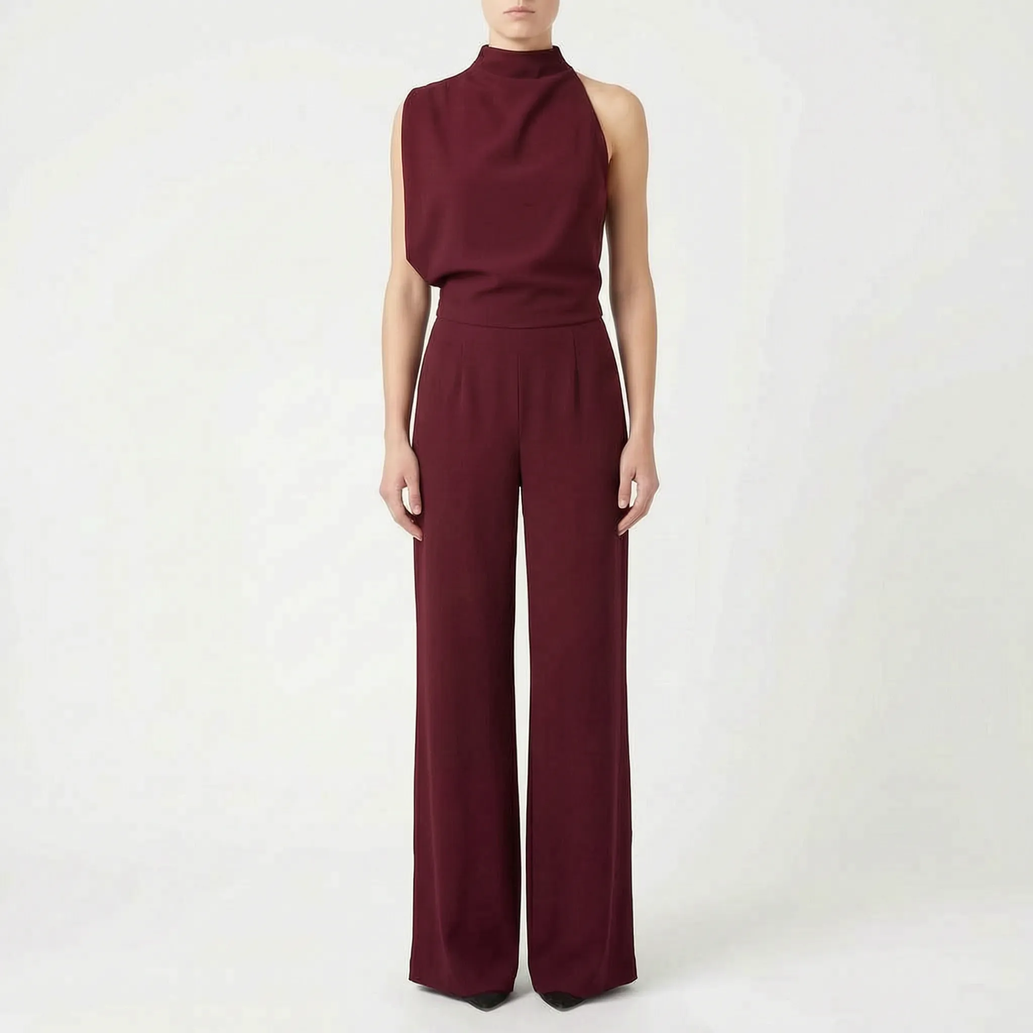 Asymmetrische Jumpsuit Met Wijde Pijpen | Navando 