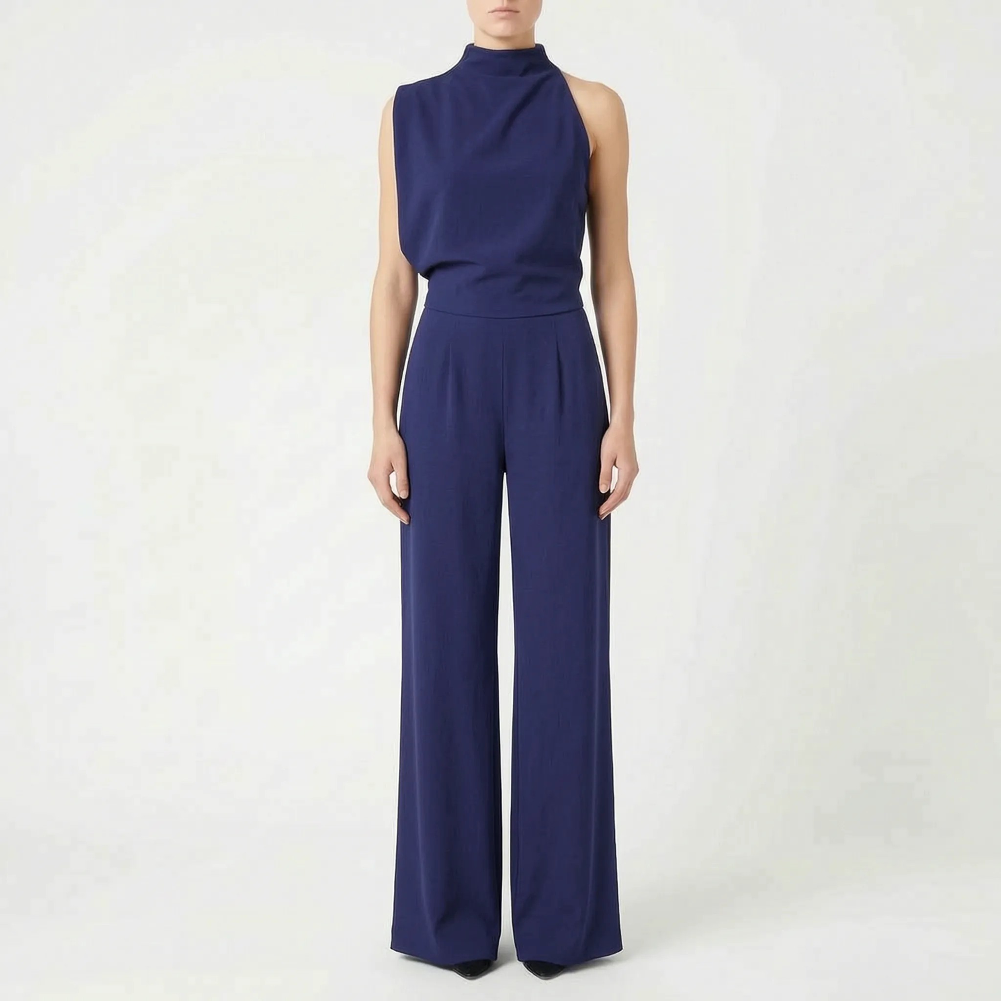 Asymmetrische Jumpsuit Met Wijde Pijpen | Navando 