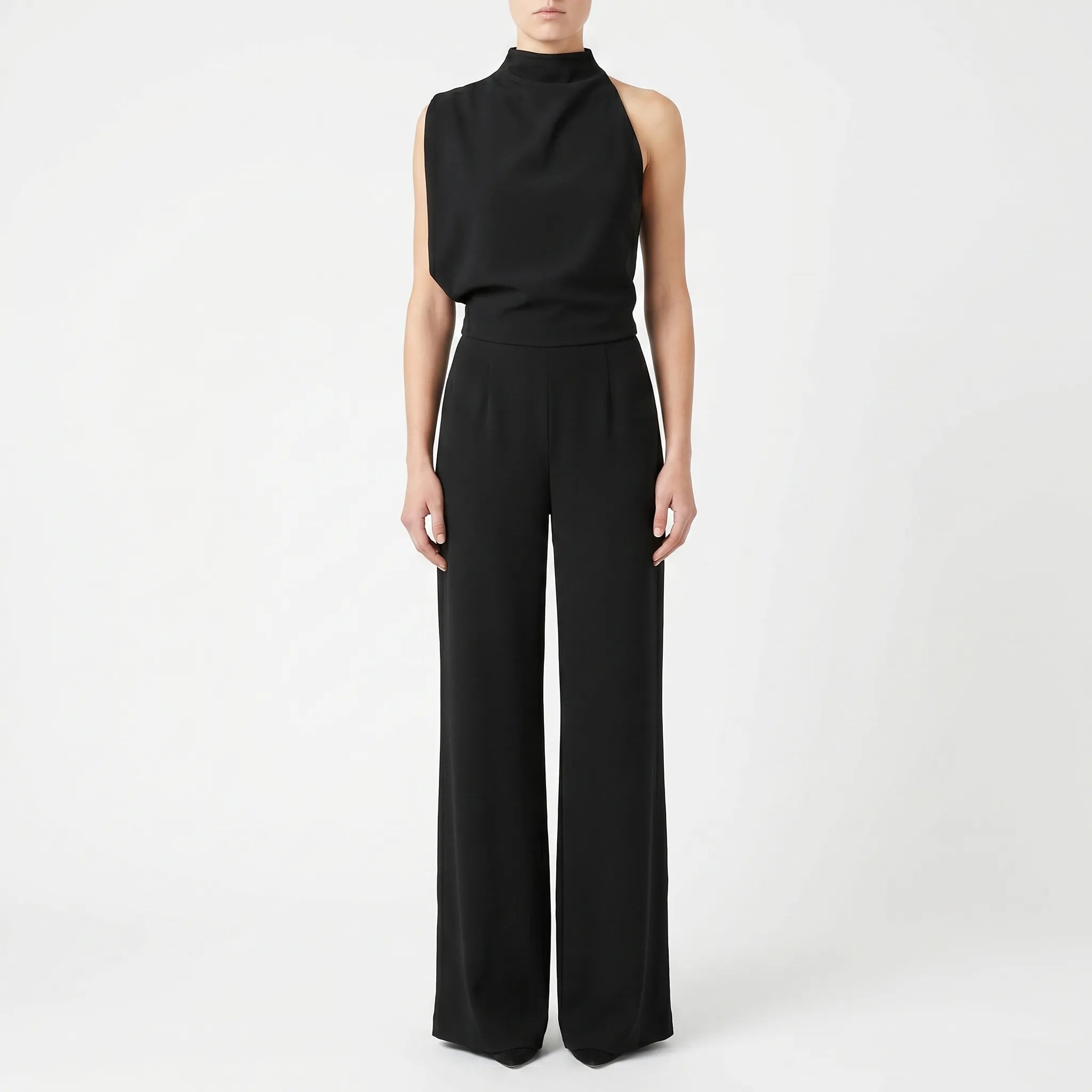 Asymmetrische Jumpsuit Met Wijde Pijpen | Navando 