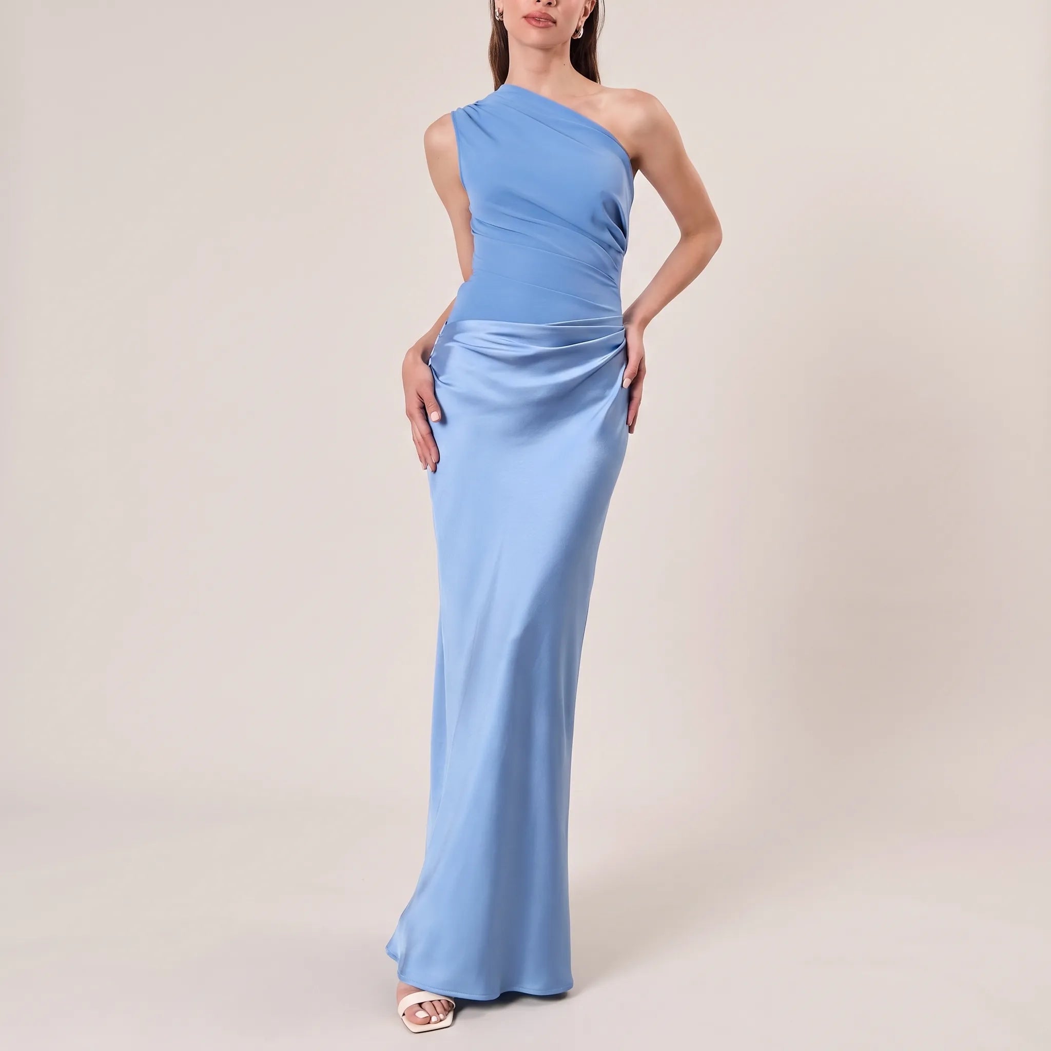Asymmetrische Mouwloze Maxi Jurk | Navando 