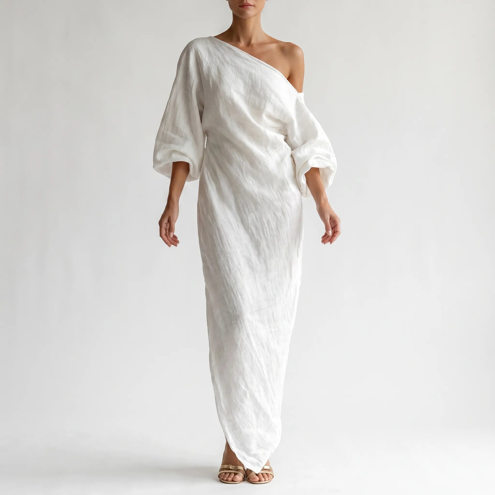 Asymmetrische One Shoulder Maxi Jurk | Navando 
