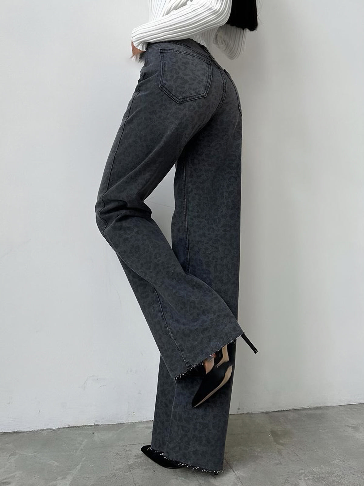 Laila - Luipaard Print Denim Jeans Dames