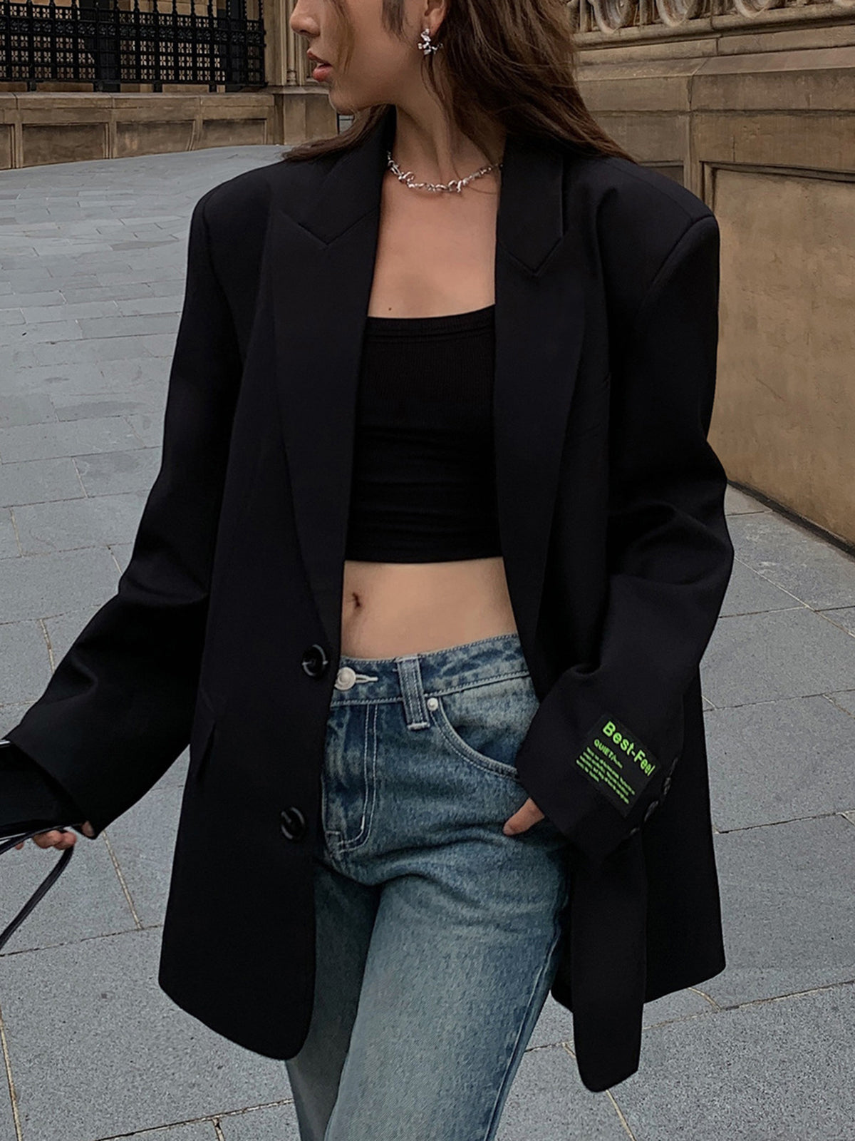 Blazer_Dames_Oversized_Revers_Jurk_Nederland_Belgie_Victoria_Mae