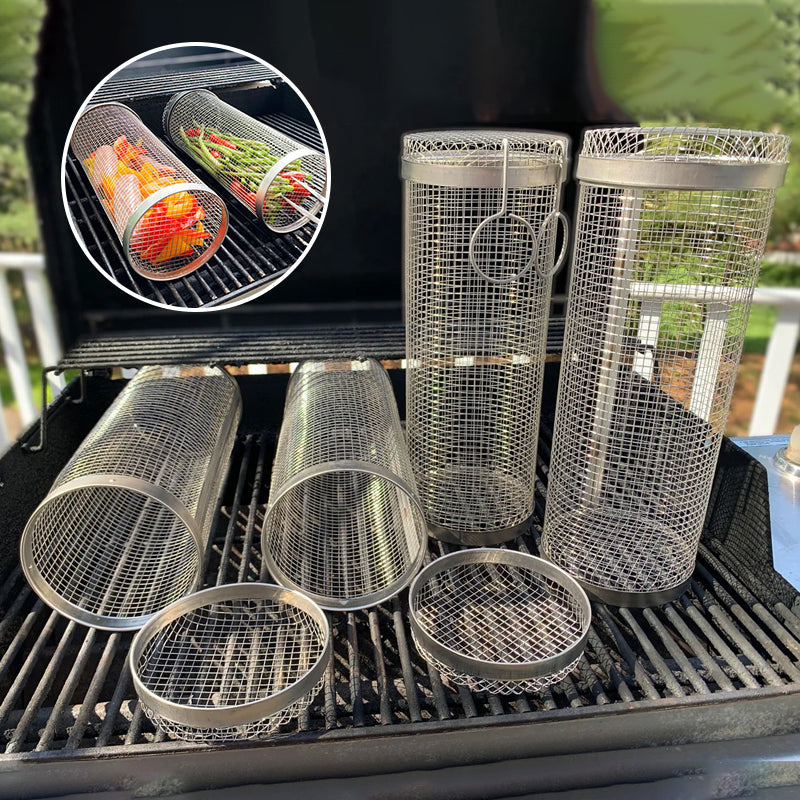 BBQfriend™ | Roestvrijstalen grillmand met 360 graden draaifunctie 2