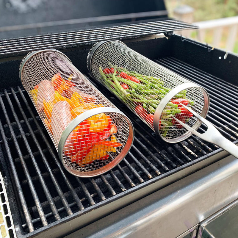 BBQfriend™ | Roestvrijstalen grillmand met 360 graden draaifunctie 7