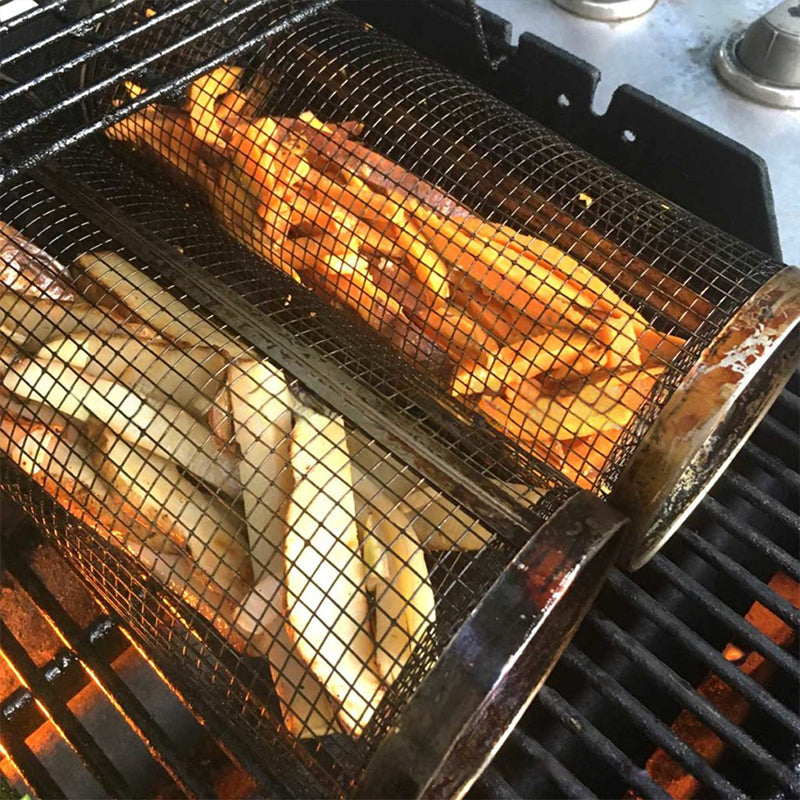 BBQfriend™ | Roestvrijstalen grillmand met 360 graden draaifunctie 8