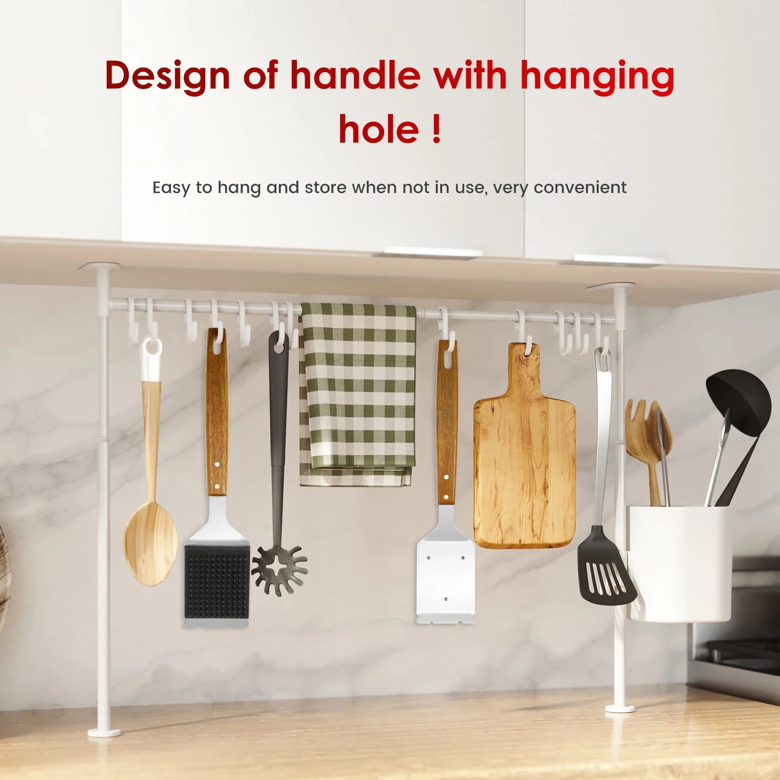 Barbecueborstel | Roestvrijstalen haren met houten handvat en schraper 1